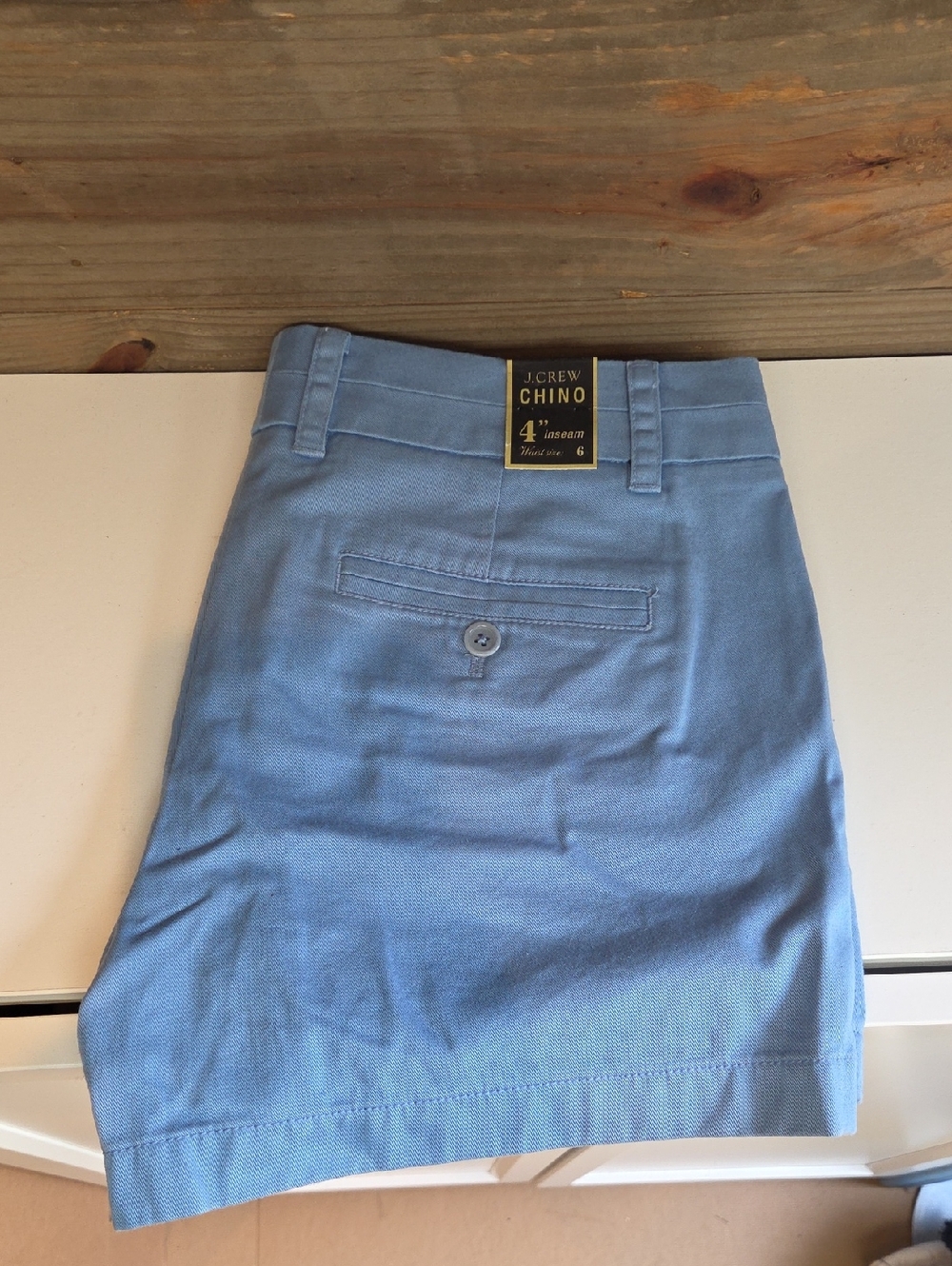 J. Crew Blue Flat-Front Chino Shorts